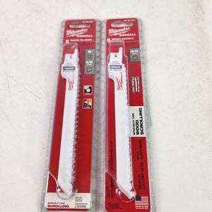 lot 76 image: Lot Of Two Packs Of New Milwaukee Sawzall Blades For Wood 48-00-5041