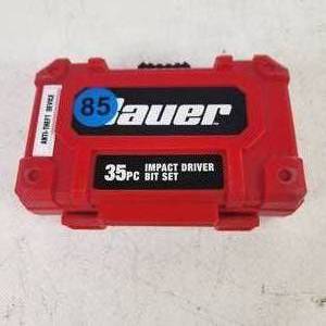 lot 85 image: Bauer Heavy Duty 35 Piece Impact Driver Bit Set In Hard Case Good Condition