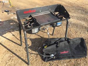 lot 156 image: Camp-Chef Explorer 2 Burner Propane Stove