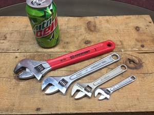 lot 132 image: Crescent & Other Adjustable Wrenches 4 - 6 - 8 - 10