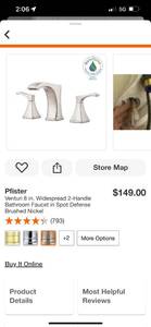 Venturi 8 in. Widespread 2-Handle Bathroom Faucet in Spot Defense Brushed Nickel ($134 retail) Great for eBay sellers