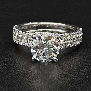 NEW 2.45 Carat Diamond Bridal 2-Piece Pav Bridal Ring Set in 14k White Gold Retail Tag $4,995 w EGL Report