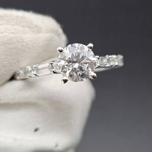 NEW 1.51 Carat Diamond Cathedral Ring in 14k White Gold Retail $2,995 w EGL Report