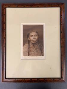 lot 6 image: Edward S Curtis 1912 Copyright Ltsblo Quilcene Photograph Print Beautifully Framed