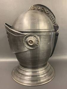 lot 15 image: Metal Medieval Style Helmet Ice Bucket with Liner