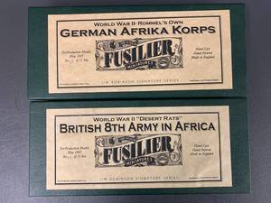 lot 18 image: Fusilier Miniatures WWII German Afrika Korps & British 8th Army 54mm