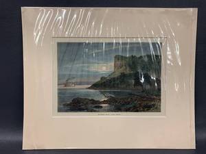 lot 23 image: Hand Colored Wood Engraving Maidens Rock Lake Pepin J. Filmer Art