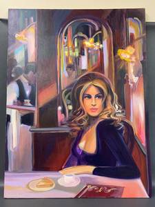 lot 34 image: Lisa Homan Conger Contemporary Caf Painting