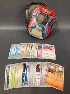 lot 15P image: Pokmon Japanese Trading Cards with Snorlax Tin