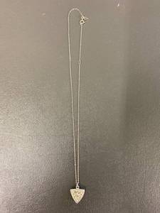 lot 22B image: Sarah Coventry Necklace with Gem-Encrusted Triangular Pendant