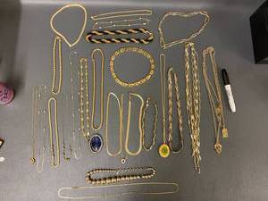 lot 41B image: Vintage Assorted Necklace Lot Gold Tone and Beaded Designs