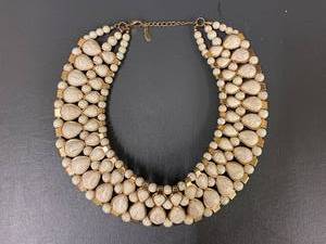lot 43B image: ALDO Statement Necklace with Marbled Stones and Gold Accents