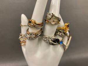 lot 87B image: Fashion Ring Collection Stone & Metal Assorted Designs