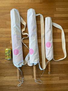 lot 125B image: Brelli Set of 3 Pink UV Protective Umbrellas