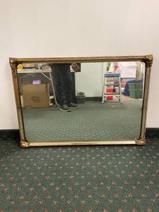 lot 10F image: Vintage Mirror with Ornate Metal Frame, Decorative Vintage Appeal