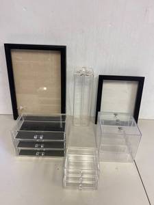 lot 47J image: Shadowbox Frames & Clear Drawer Storage Lot