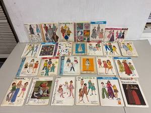 lot 56J image: Vintage Simplicity Butterick Sewing Patterns Lot