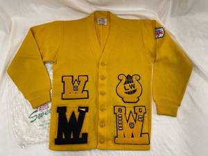 lot 1E image: Vintage Campus Cheerleader Cardigan 100% Wool