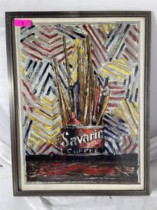lot 25F image: Jasper Johns Savarin Coffee Art Print Framed ULAE