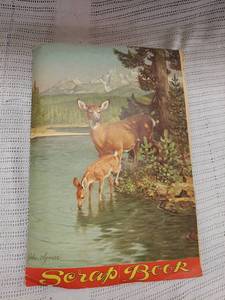 lot 80E image: Vintage Scrapbook With Assorted Greeting Cards Collection