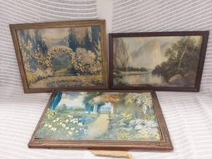 lot 82E image: Vintage Landscape R. Atkinson Fox, etc. Art Collection - Set of 3 Framed Prints