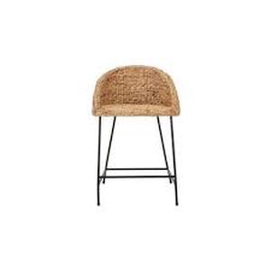 StyleWell 24 in. Natural Woven Hyacinth Counter Stool with Low Back  Customer Returns See Pictures