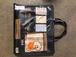 MSI Machine Washable Area Rug  Customer Returns See Pictures