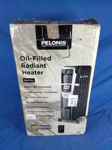 lot 55 image: Pelonis Oil-Filled Radiator Heater with Thermostat and Remote