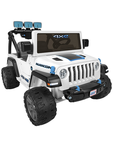 lot 75 image: White Power Wheels Jeep Wrangler 4xe 12V Ride-On Toy