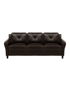 lot 78 image: Lifestyle Solutions Hartford Faux Leather Sofa - Brown
