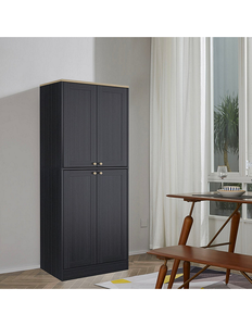 lot 82 image: Ella Rhae 4-Door Kitchen Pantry - Black