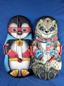lot 92 image: 2 Snow Buddy Sno-Storm 36 Kiddy Sled with Tow Rope and Handles