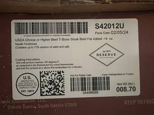 L. 8.70lbs T-Bone Steak-Two Rivers