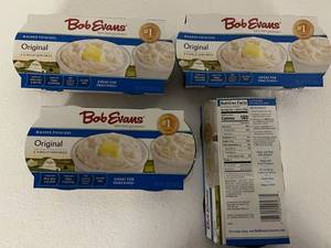 F. 4x 2 Single Serve Packages Bob Evans Mashed Potatoes
