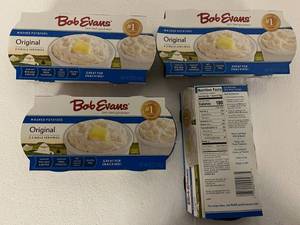 F. 4x 2 Single Serve Packages Bob Evans Mashed Potatoes