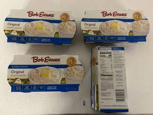 F. 4x 2 Single Serve Packages Bob Evans Mashed Potatoes