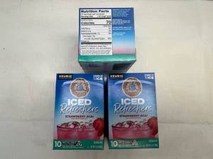MM. 3x 10  K- Cups Iced Refreshers-Strawberry Acai