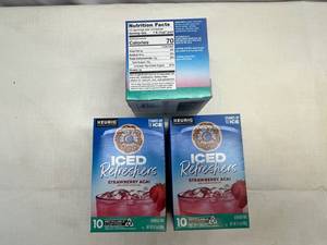 MM. 3x 10  K- Cups Iced Refreshers-Strawberry Acai