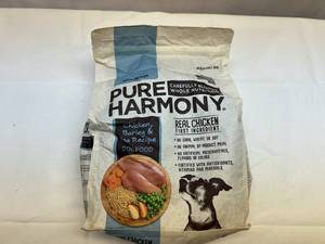 JJ. 3x 3.5lb Pure Harmony Dog Food-Chicken, Barley & Pea