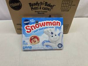 F. 12x 20ct Pillsbury Pre-Cut Snowman Cookies