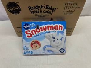 F. 12x 20ct Pillsbury Pre-Cut Snowman Cookies