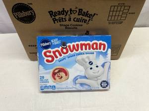 F. 12x 20ct Pillsbury Pre-Cut Snowman Cookies