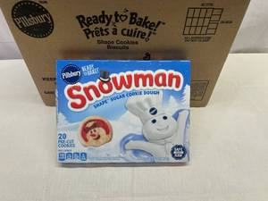 F. 12x 20ct Pillsbury Pre-Cut Snowman Cookies