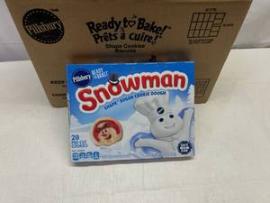 F. 12x 20ct Pillsbury Pre-Cut Snowman Cookies