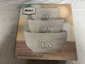 Parini 3pc Ceramic Mixing Bowl Set
