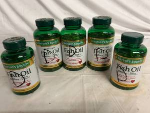5 Bottles of Natures Bounty Fish Oil Capsules