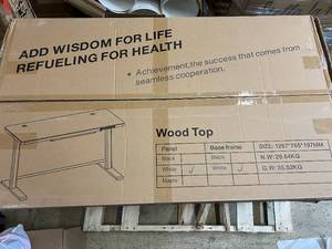Electric Height Adjustable Desk with Wood Top - New