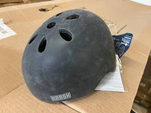 Krash Matte Black Snow Helmet - Ages 8-14