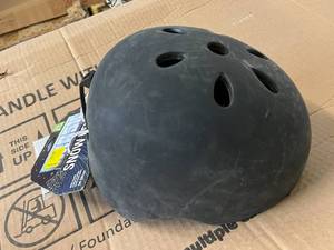 Krash Matte Black Snow Helmet - Ages 8-14