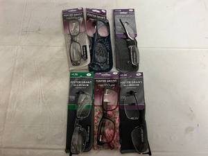 6 Pairs of Foster Grant Reading Glasses